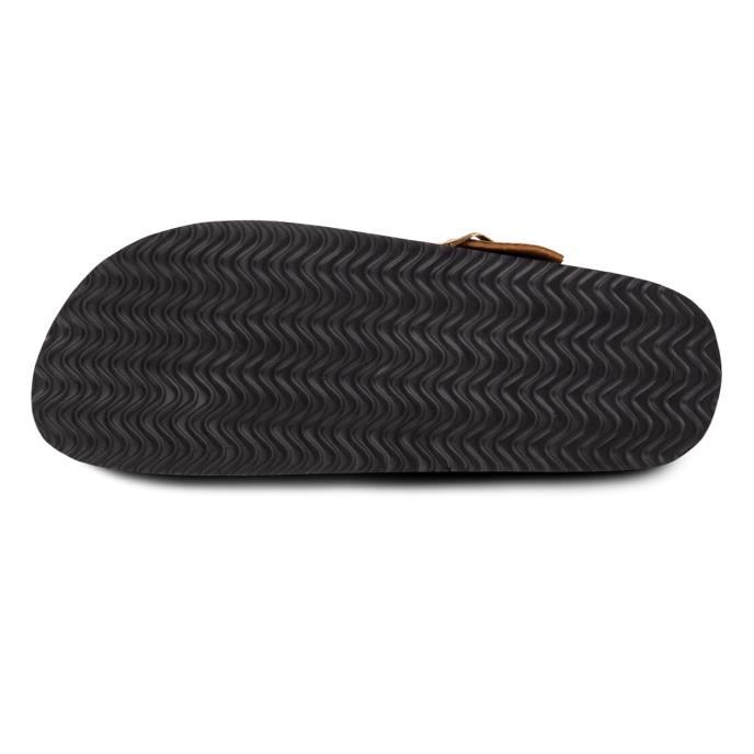 totes® Ladies PU Buckle Toe Post Tan Extra Image 5